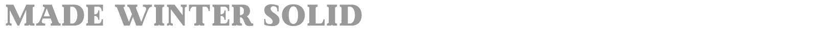 Made Winter font preview